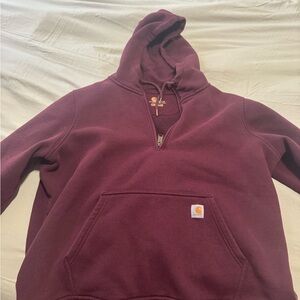 Carhartt Women’ Maroon Mid Zip Hoodie